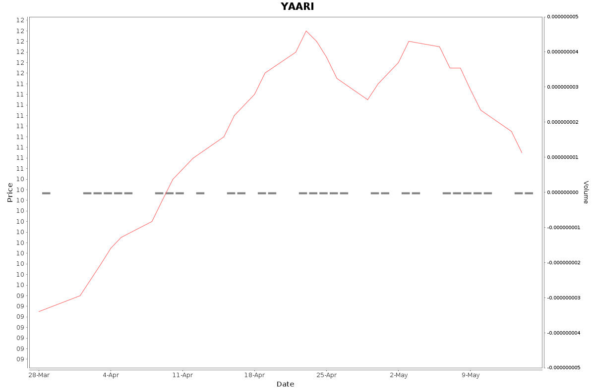 YAARI Daily Price Chart NSE Today
